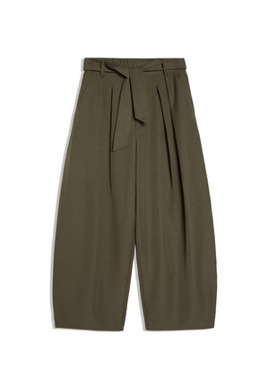 Bershka, BELT BARREL-LEG - TROUSERS - Pantalon classique - khaki