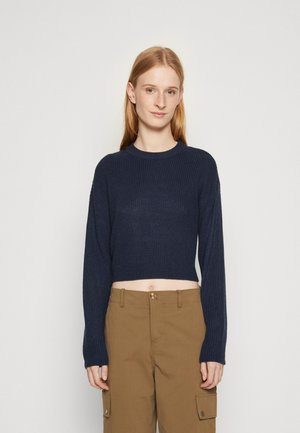 ONLMALAVI CROPPED TALL - Strikkegenser - navy