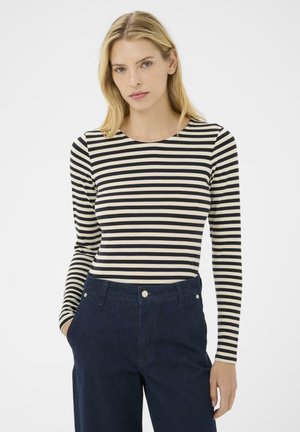 NEMAJAS - Langarmshirt - whitecap gray  dark navy str