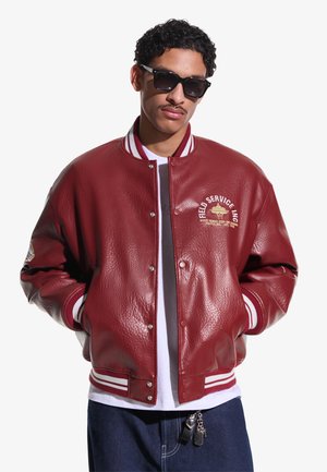 EFFECT - PRINTED  - Jacka i konstläder - red