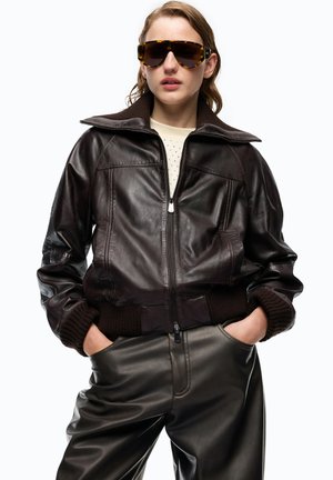 Pinko, 107166-A31X BLUMA BOMBER JACKET - Giacca di pelle - brown