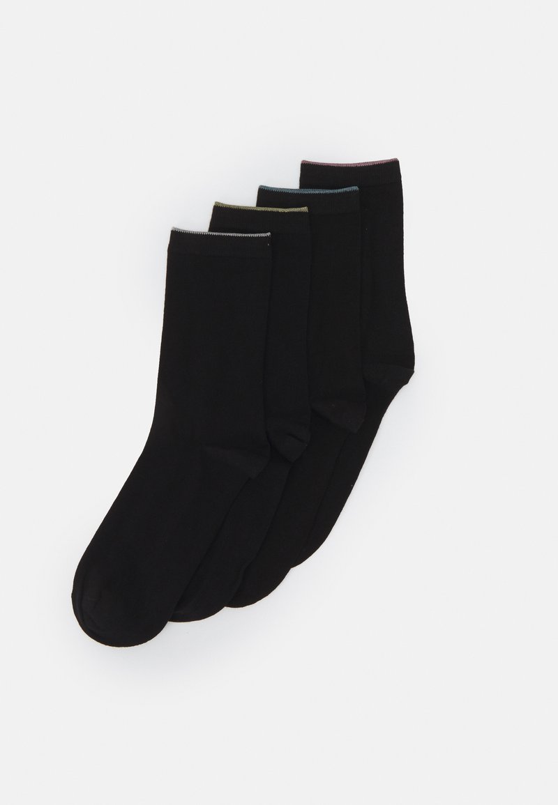 Lindex 4 PACK - Socks - black