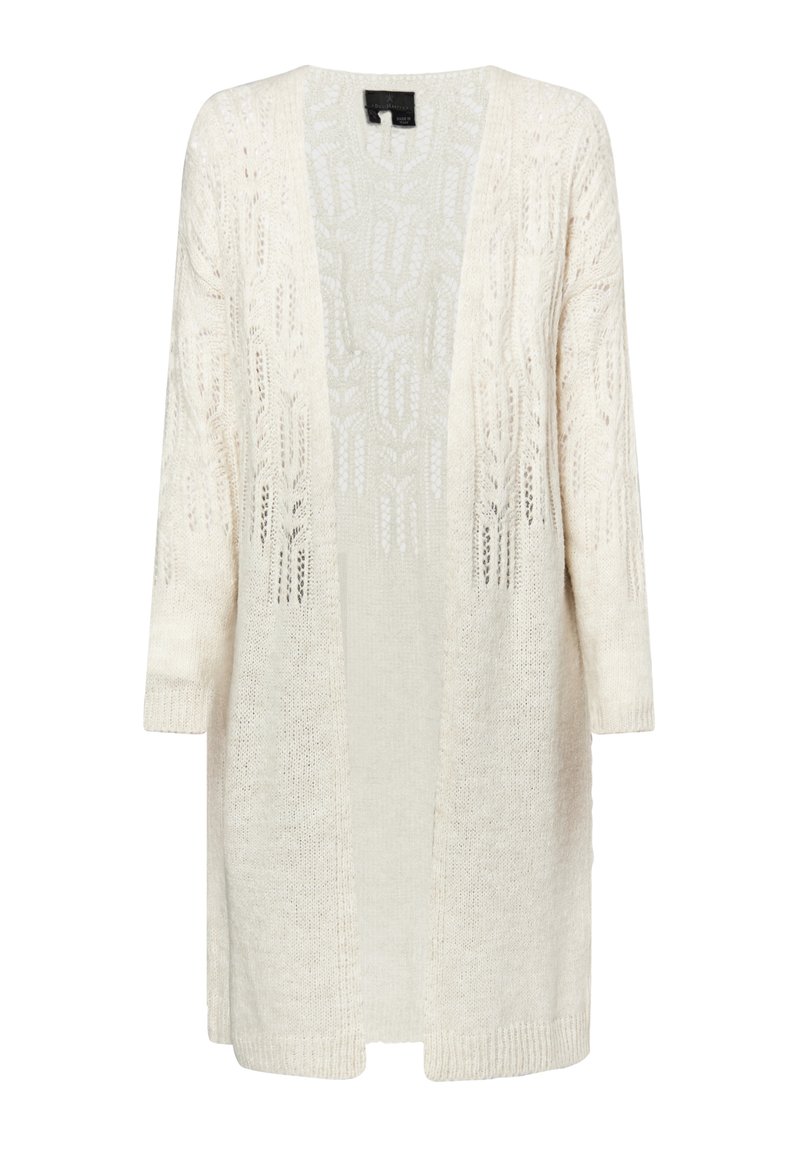 Verwunderlich Strickjacke Weiss Lang Bilder