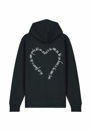 FLOWERS BACK EMBROIDERY UNISEX ZIPPED - Zip-up sweatshirt - black