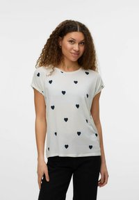 Vero Moda VMAVA - Μπλουζάκι με στάμπα - snow white