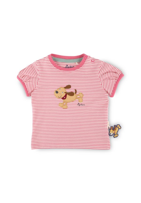 FUNNY DOG - T-Shirt print - rosa weiß