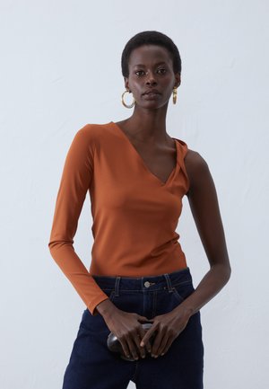 Langærmet T-shirt - ochre