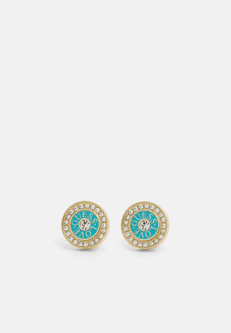 Guess - Auskarai - yellow gold-coloured/turquoise, Padidinti