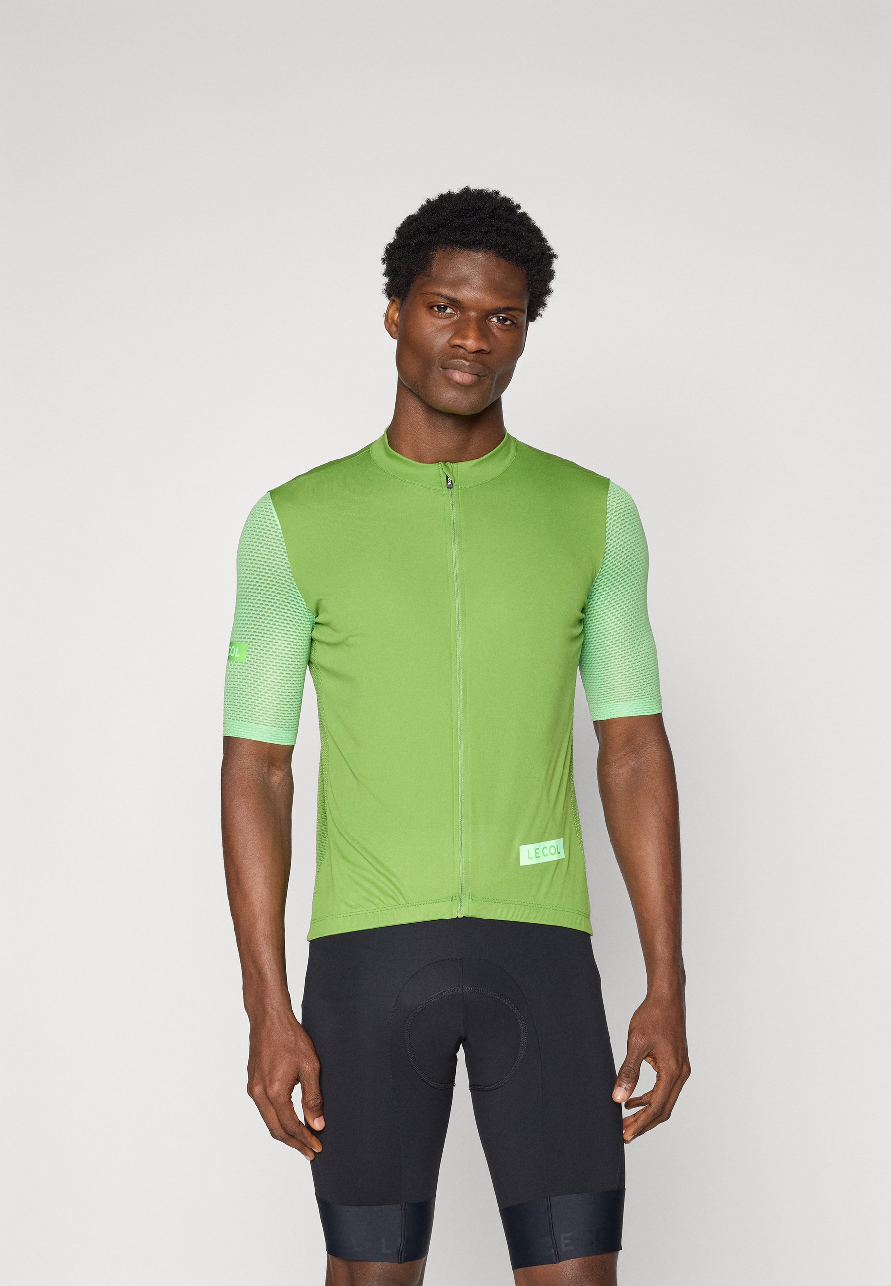 Maillot Cycliste Homme Twin Six - Vert Moyen/noir - Manches Courtes - Taille M - Fabriqué Aux USA