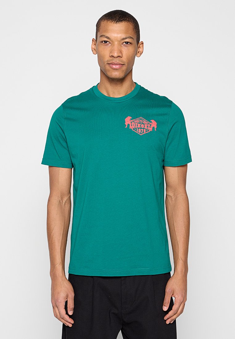 Diesel T-shirt print groen
