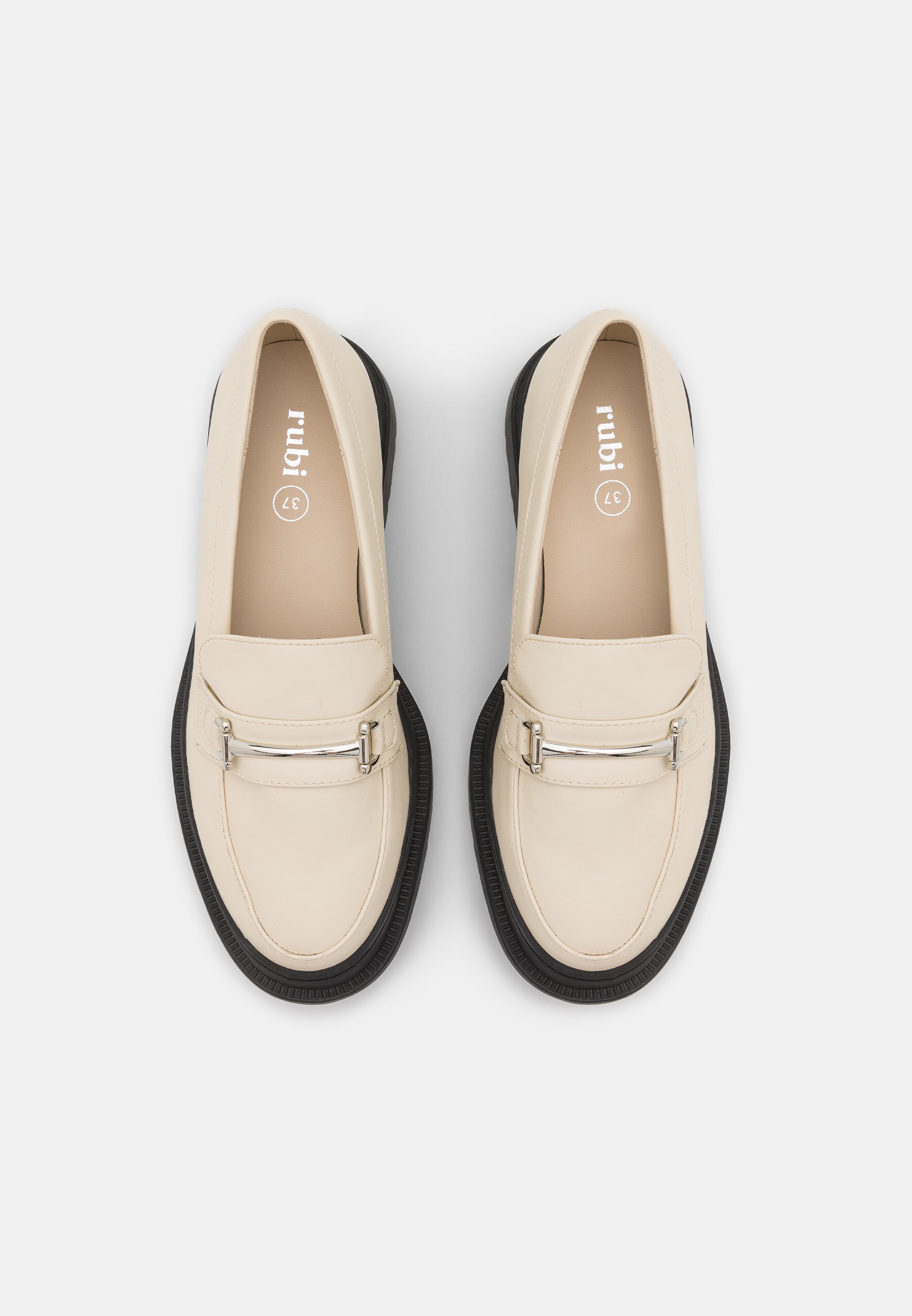 Rubi Shoes by Cotton on Bree Lug Sole Loafer Slipons Ivory, Women's, Size: 6, White - PU