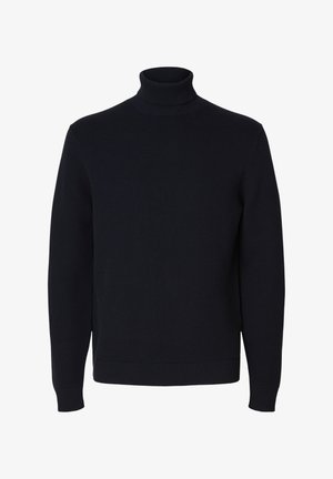 Selected, Turtleneck Cotton - Strickpullover - sky captain