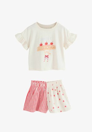 Next, REGULAR FIT - SHORT SLEEVE SET - Lühikesed püksid - ecru white bunny