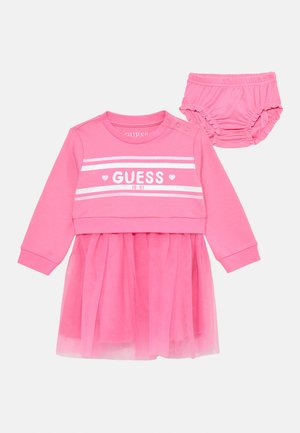 BABY MIXED FABRIC DRESS SET - Rochie de zi - jelly pink