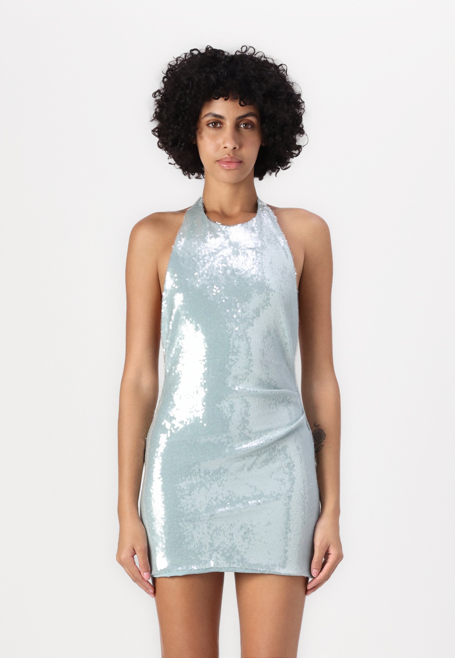 anne klein navy blue dress Shona Joy - La Lune Strapless Column Maxi Dress - Powder Blue