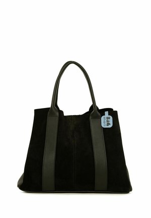 LEATHER SHOULDER BAG - Borsa a mano - black