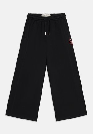 WIDE LEG PINTUCK PANT - Treningo apatinė dalis - black