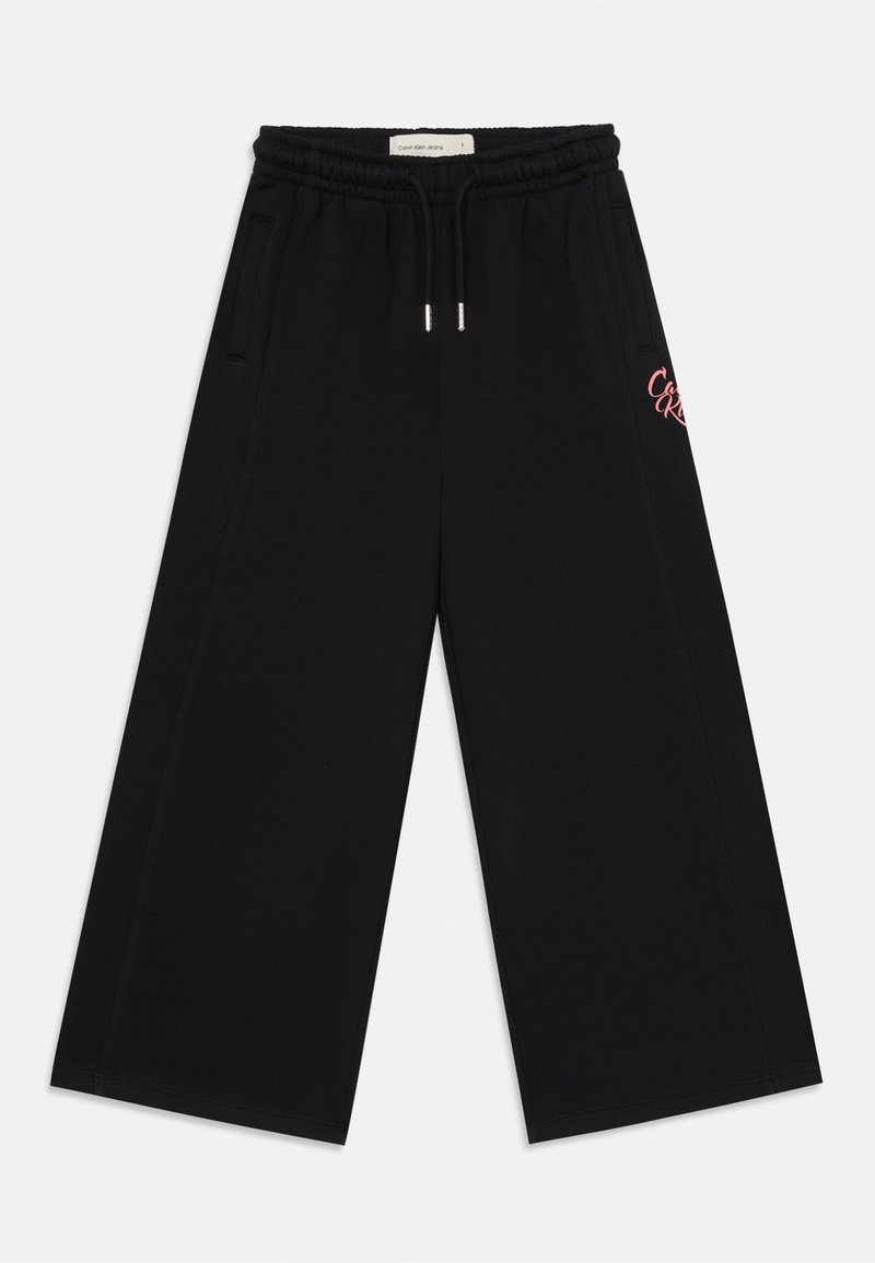 Calvin Klein Jeans WIDE LEG PINTUCK PANT - Treniņtērpa apakšdaļas - black