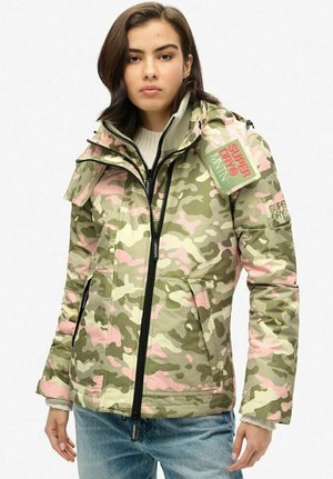 Vinterjakker - seagrass green pink camo