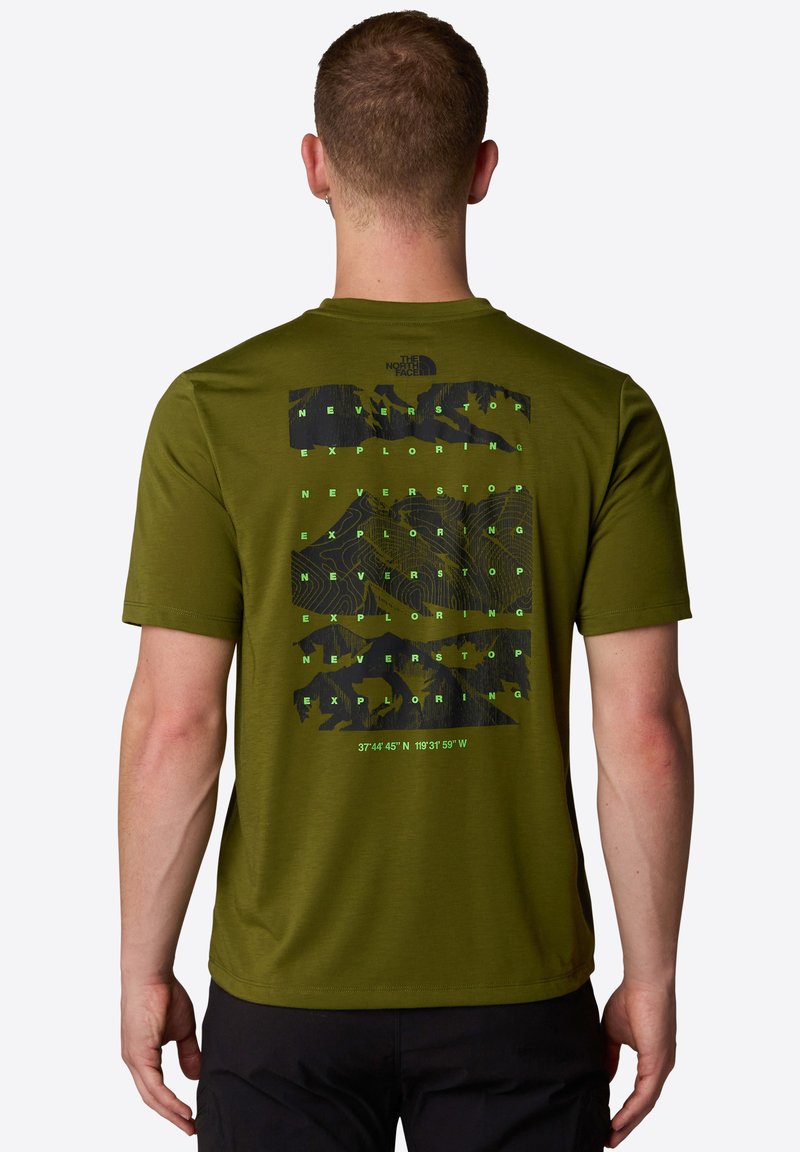 The North Face FOUNDATION MOUNTAINS FACES - Sportovní tričko - forest olive