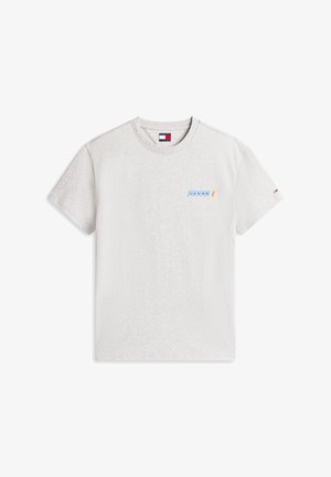 Tommy Jeans, VINTAGE BACK LOGO JERSEY T-SHIRT - Trükipildiga T-särk - ice grey heather