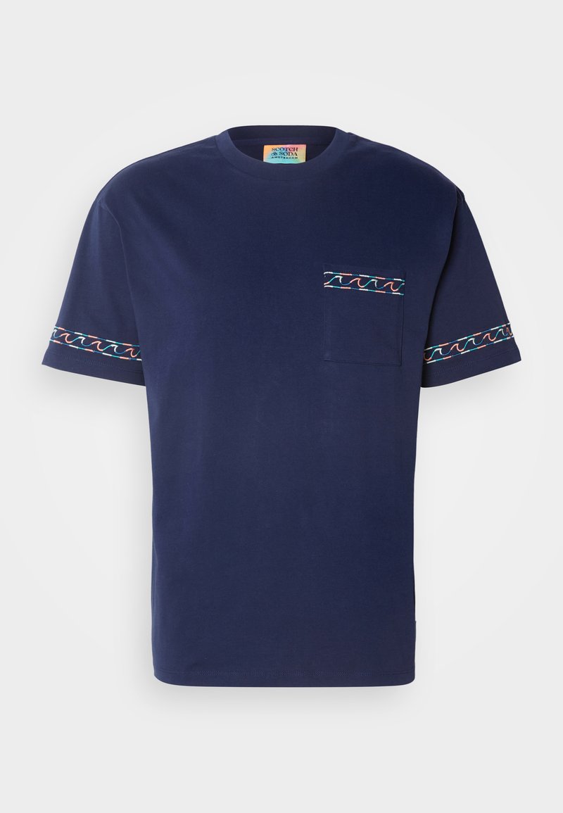 Scotch & Soda T-shirt print donkerblauw