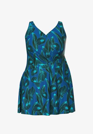 Ulla Popken, CALLA PRINT - Swimsuit - whale blue