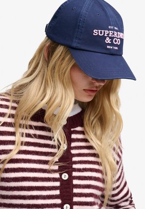 Superdry & Co, SUPERDRY COMPANY LOGO BASEBALL CAP. - Pet - navy pink