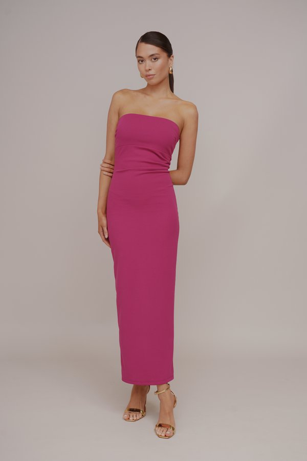 JOSEFINA BANDEAU MIDI DRESS - Cocktail dress / Party dress - aubergine