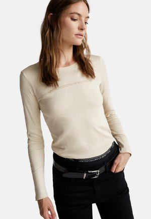 United Colors of Benetton Top s dlouhým rukávem - beige