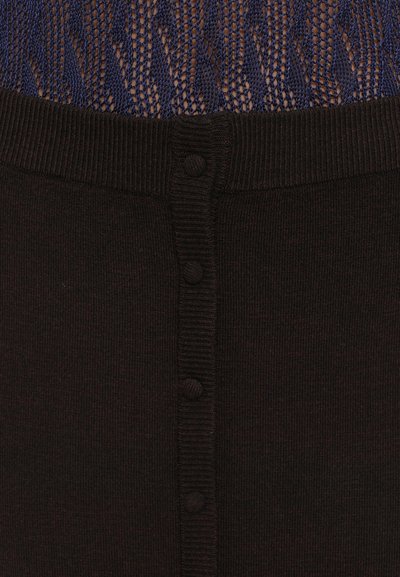 Victoria Beckham BUTTON DETAIL MIDI SKIRT - Kynähame - dark chocolate