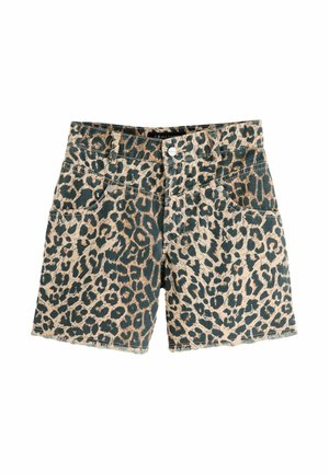 REGULAR FIT - EMMY HIGH WAISTED - Denim shorts - leopard