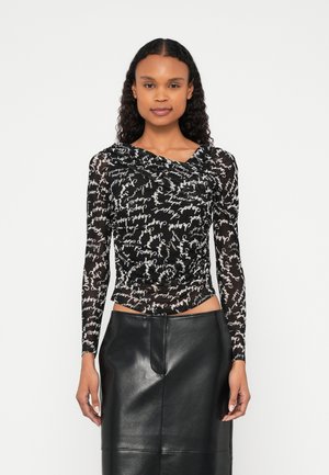 BJORN - Langærmet T-shirt - black/white