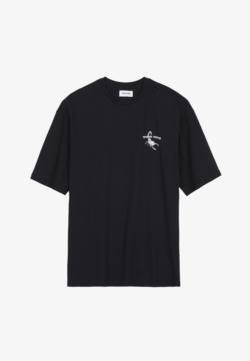 YOURTURN UNISEX - T-shirt med print - black