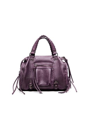 WORN-EFFECT WITH STRAPS - BOWLING BAG  - Geantă de mână - mauve