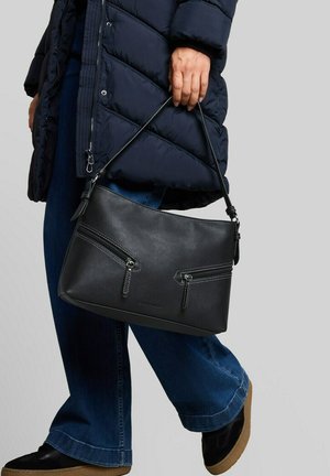 TOM TAILOR, TOM TAILOR BAGS TTAPOLLINE M BEUTELTASCHE MIT REISSVERSCHLUSS-DETAILS - Handtasche - schwarz black