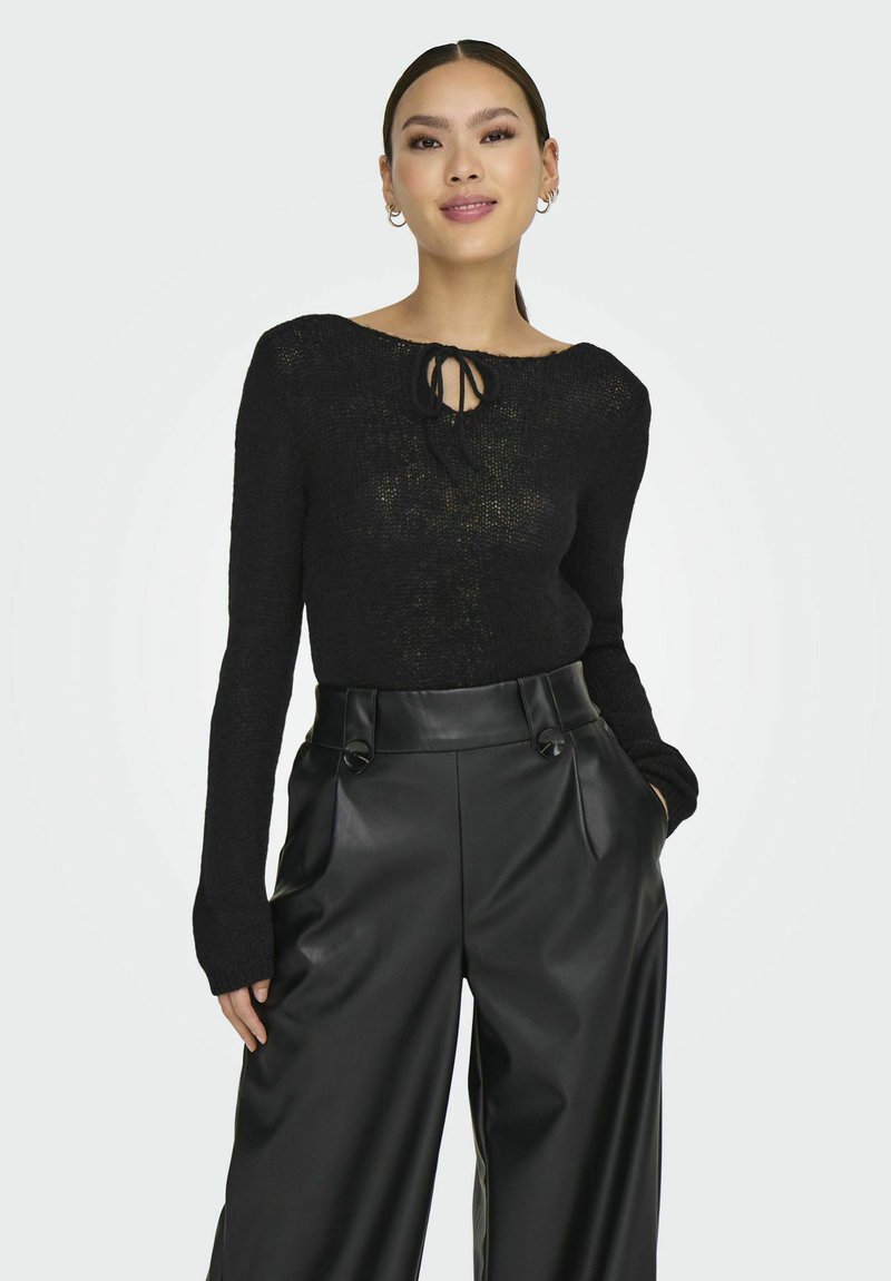 ONLY ONLMISTY STRING - Pullover - black
