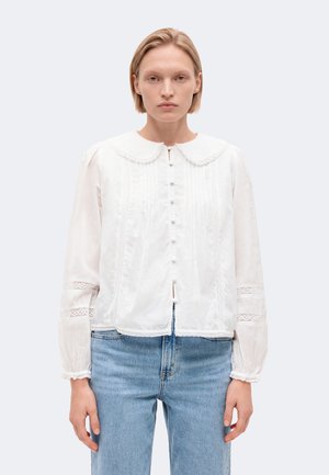 Abercrombie & Fitch, COLLARED CINCHED BLOUSE - Блуза - white