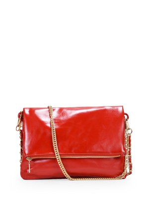 CON SOLAPA Y CADENA - Bolso de mano - rojo