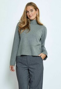 LUPI HIGH NECK  - Pulover - gunmetal melange