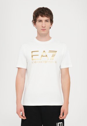 TRAIN LOGO TEE  - Print T-shirt - white
