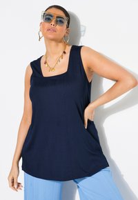 Ulla Popken SQUARE NECK  TANK - Top - marine