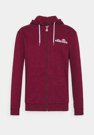 Mikina na zip - dark red