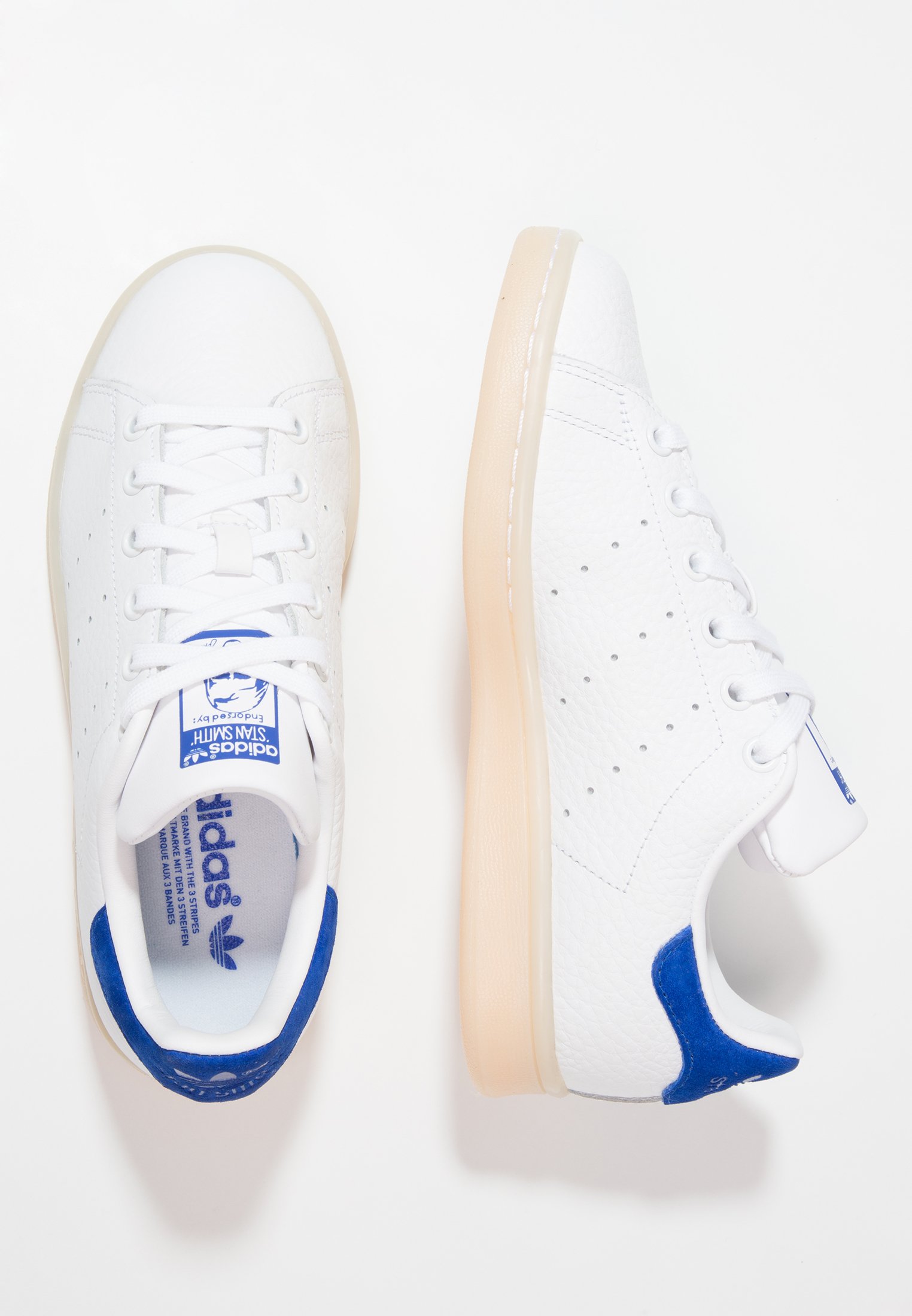 stan smith white bold blue