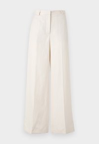 WIDE LEG PANTS - Pantalones - cream/grey