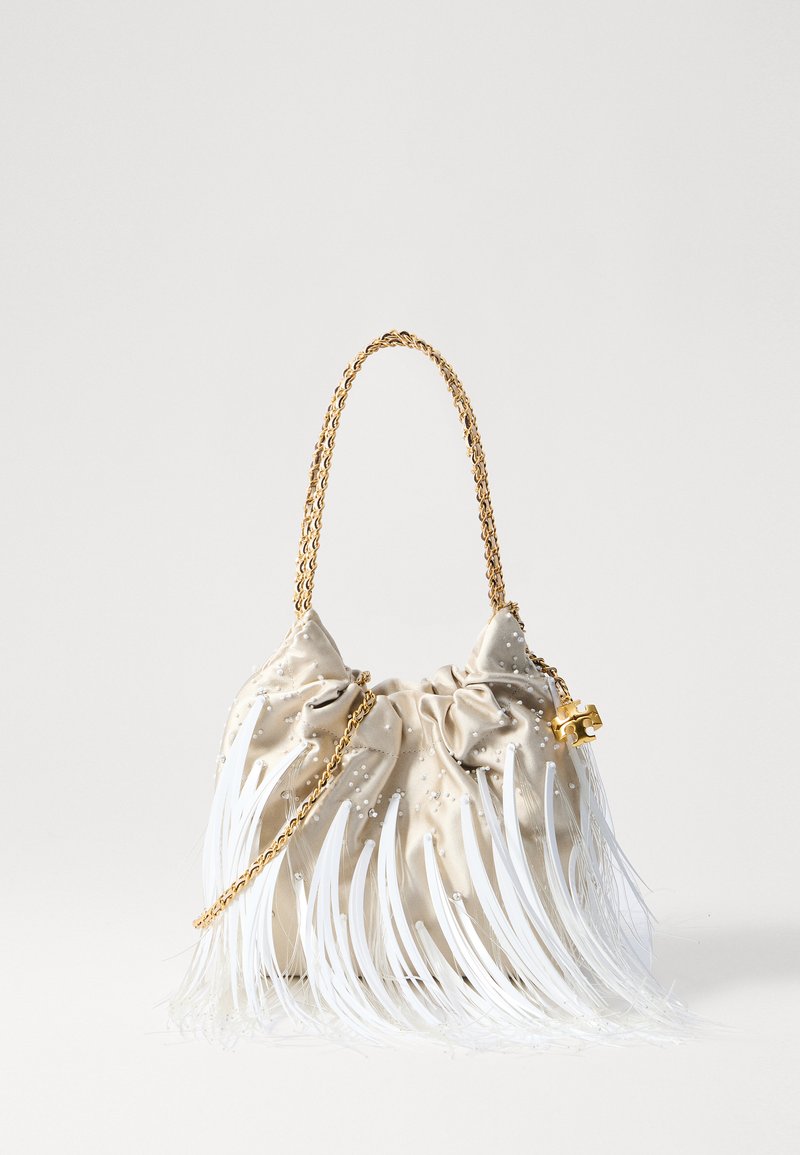Tory Burch FLEMING MINI HOBO - Handbag - stone