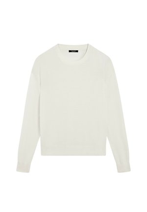 Massimo Dutti, FINE-KNIT WOOL BLEND SWEATER - Maglione - white