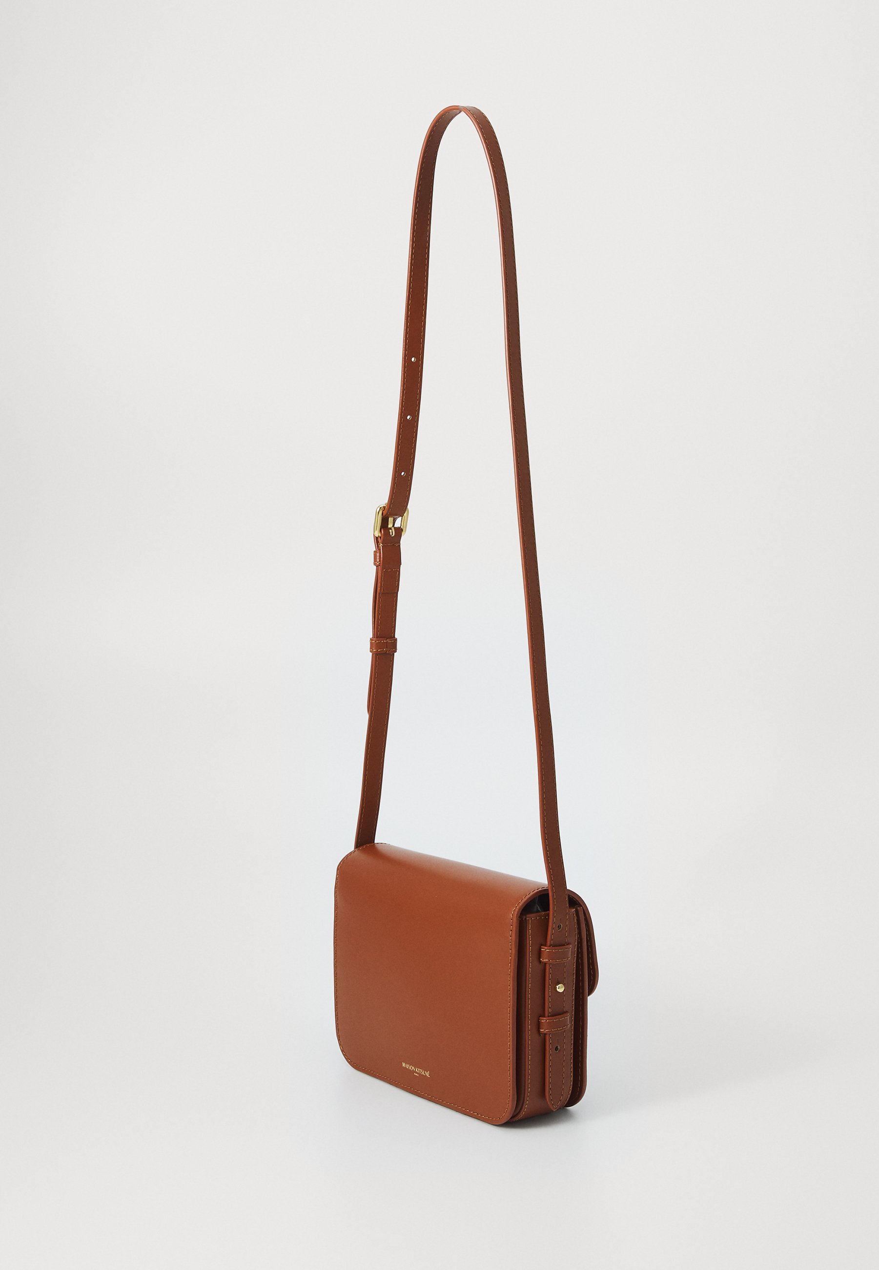 はなまる　新品未使用　ブラウン　MAISON KITSUNE Maison Kitsuné EDIE BAG - Cross body bag - brown - Zalando.co.uk