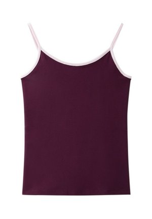 Stradivarius, B07 RIBBED STRAP TOP - Débardeur - dark purple