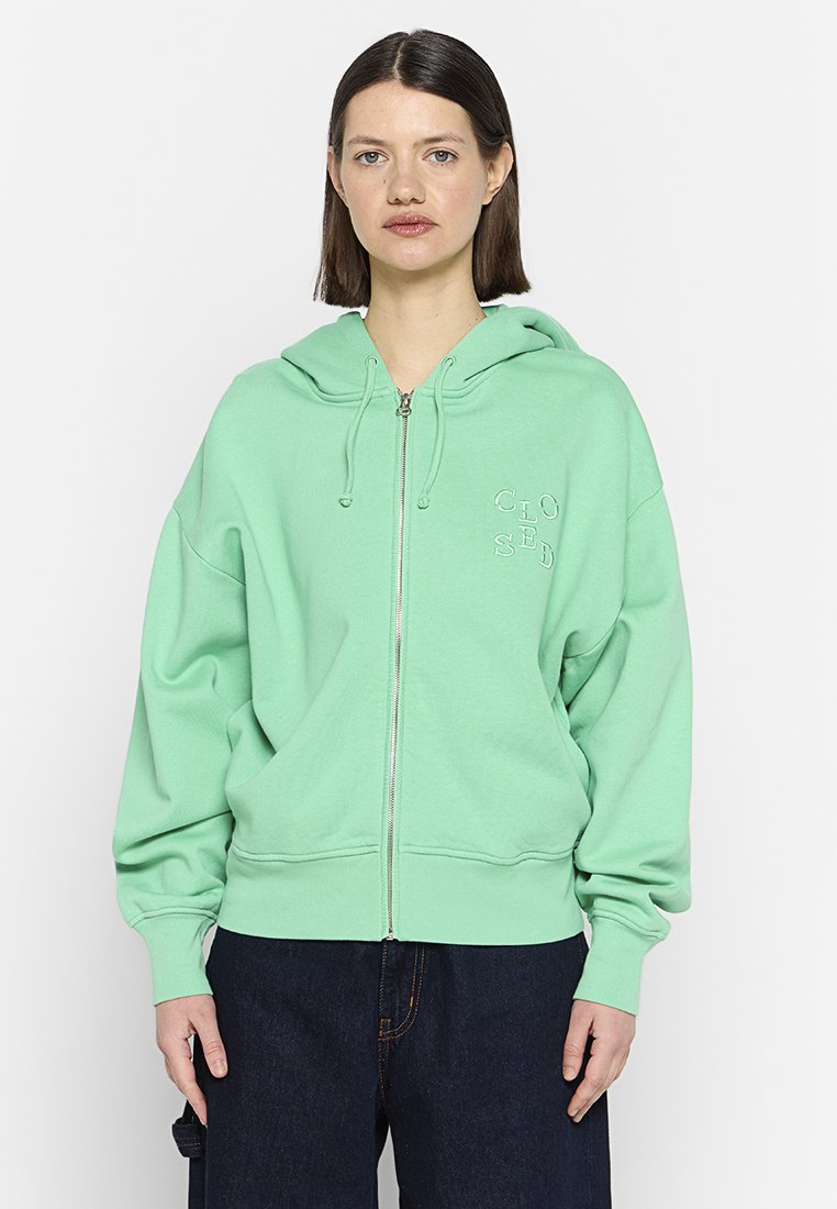 closed Sweater met rits groen closed Sweater met rits groen